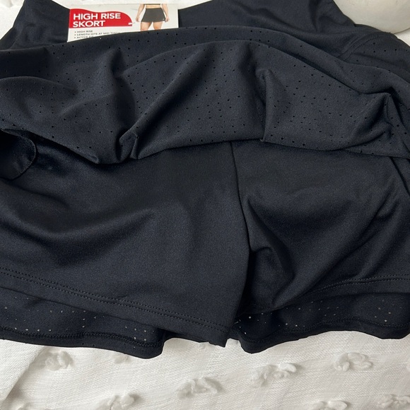 bcg Black Women's Tennis Skort with Perforated Detail - Picture 7 of 7